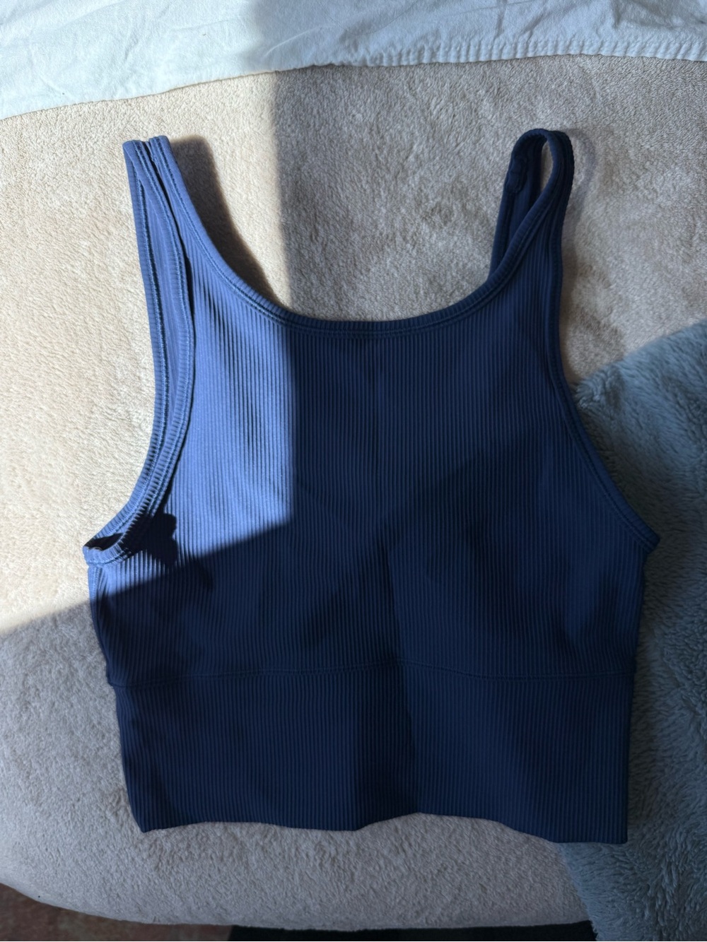 lululemon | power pivot ribbed tank - blue/navy
